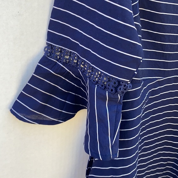 Gilli Womens size small navy and white striped swing dress with pockets … - Picture 12 of 12
